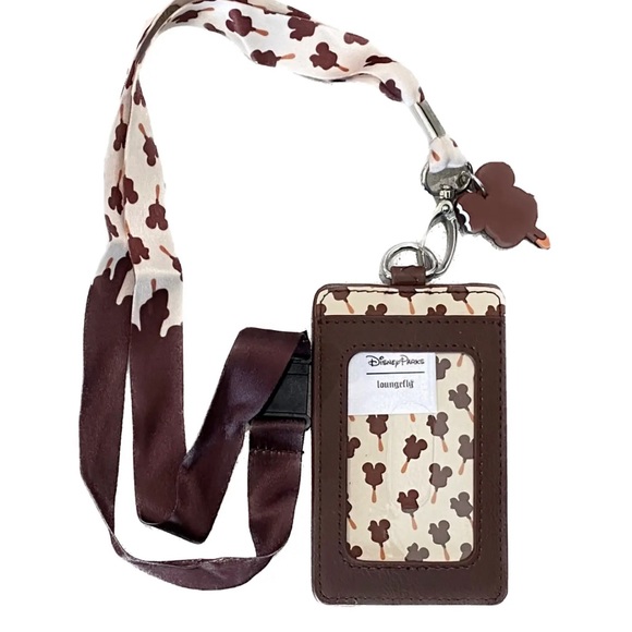 DISNEY LOUNGEFLY Mickey Ice Cream Bar Card & ID Holder with Landyard - Picture 2 of 2
